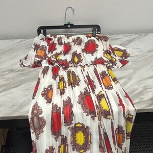 Colorful Off-Shoulder Dress